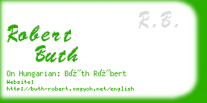 robert buth business card